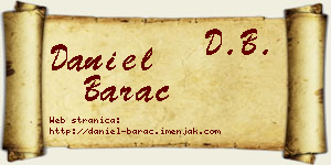 Daniel Barać vizit kartica